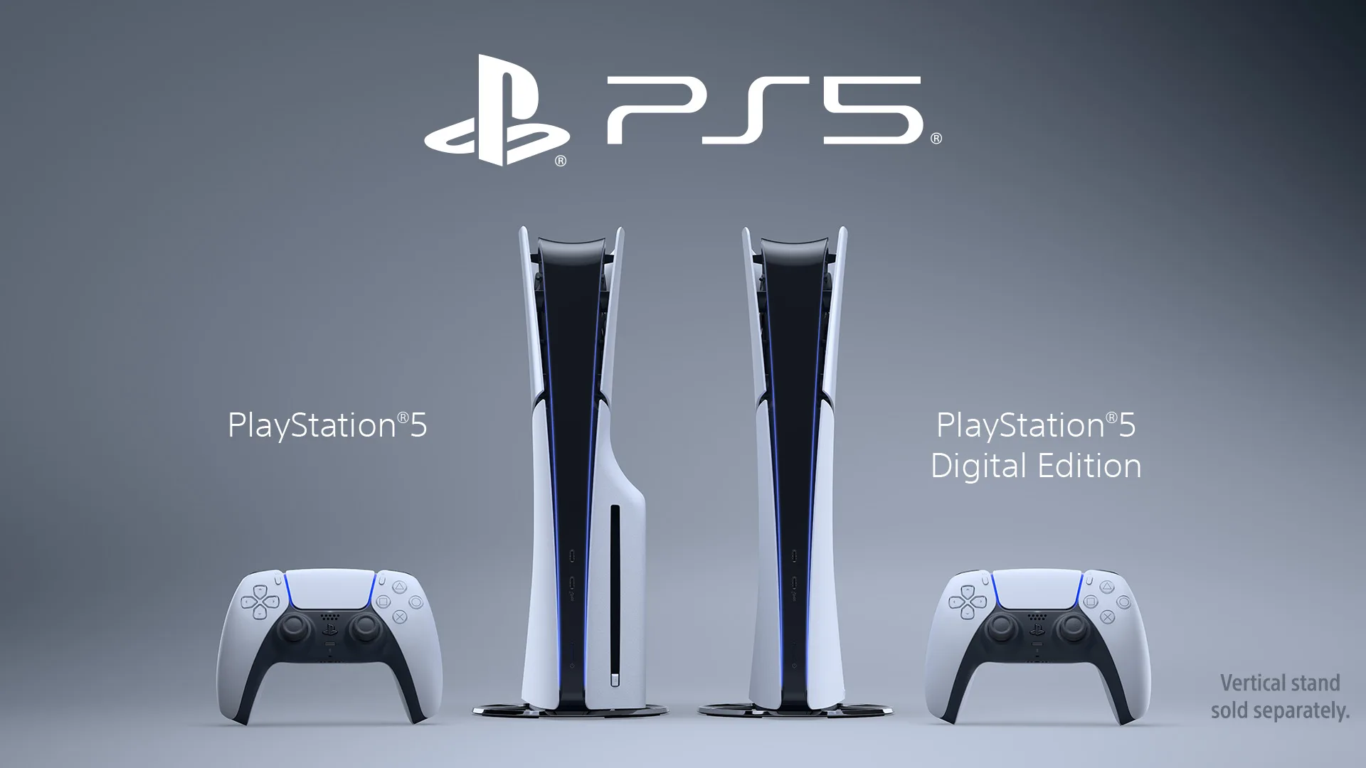 The slimmer PS5 console design, official image from the PlayStation Blog
